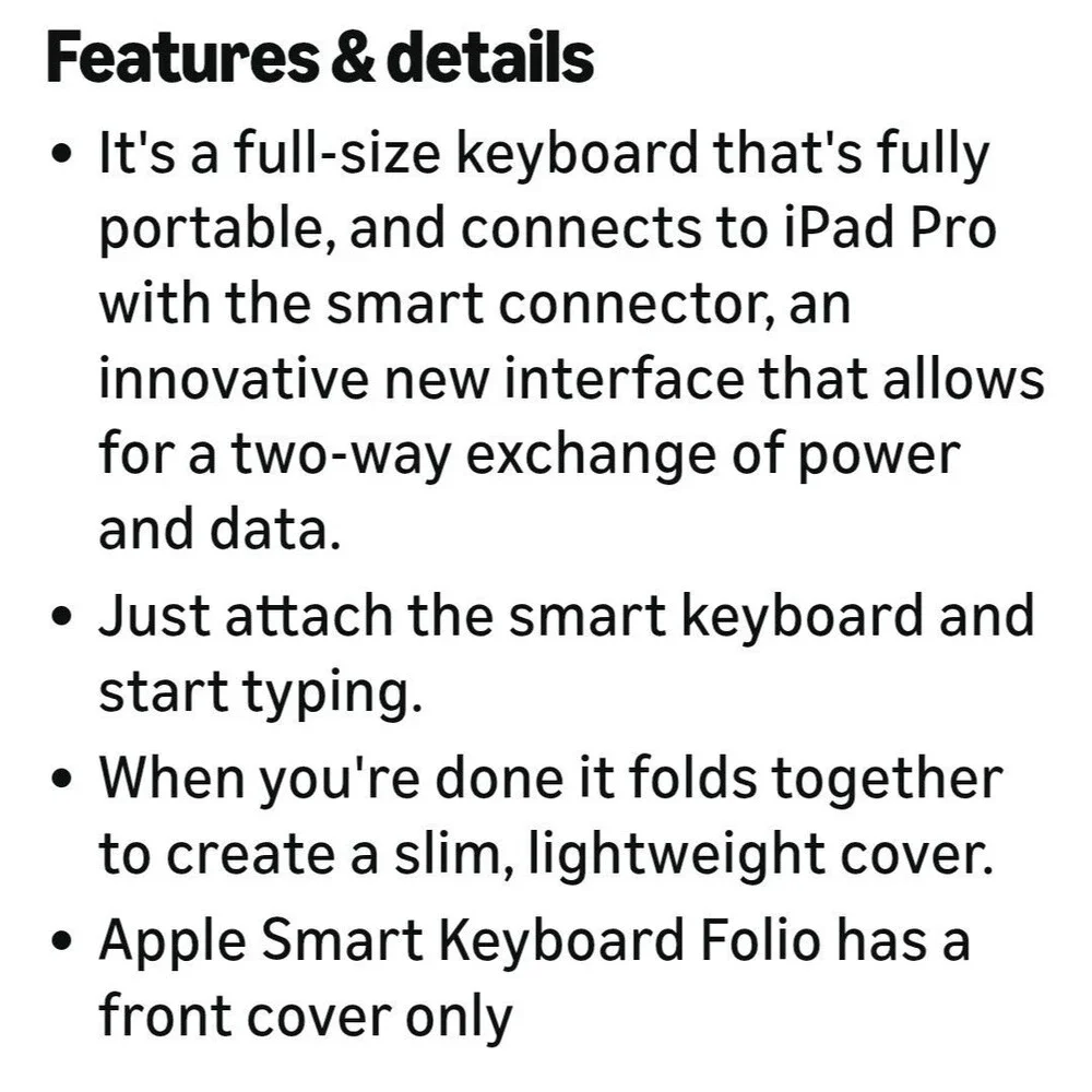 Apple Smart Keyboard (for 12.9-inch iPad Pro) - English (USA) MJYR2LL/A